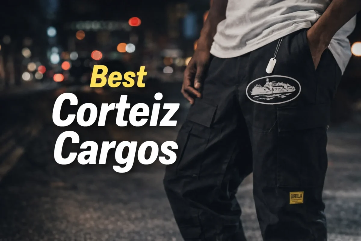 Best Corteiz cargos black streetwear outfit